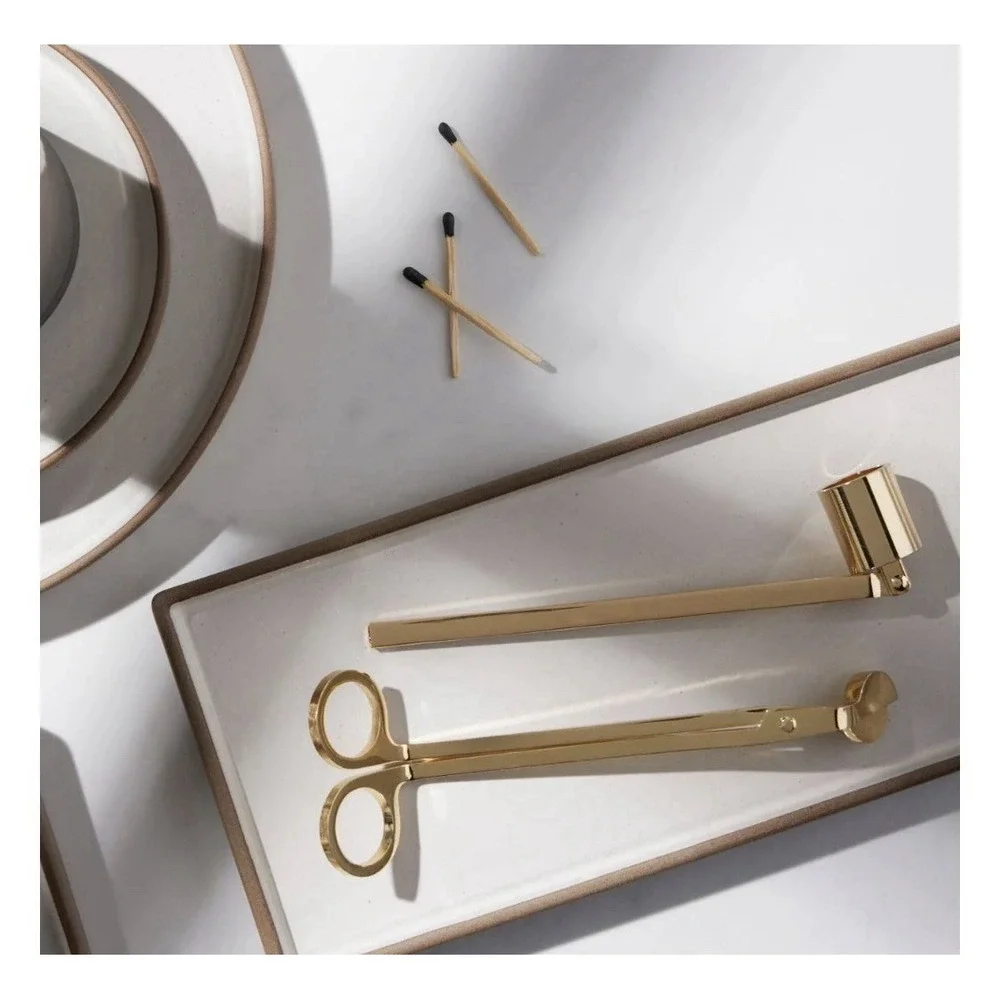 Demdaco Candle Care Set Wick‎ Trimmer And Snuffer Gold